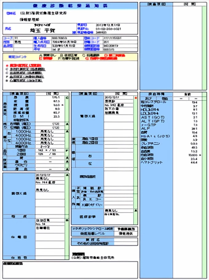 結果や結果報告書も発行可能