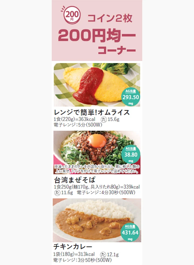 コイン2枚200円均一コーナー